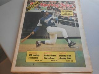 July 6,  1974 Issue Of The Sporting News Newspaper Ralph Garr Front Cover