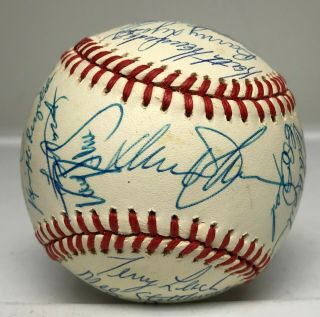 1989 NY Mets Team 30x Signed Baseball Gary Carter Gooden Strawberry,  JSA LOA 2