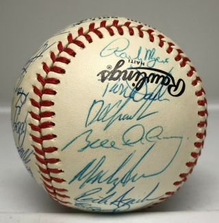 1989 NY Mets Team 30x Signed Baseball Gary Carter Gooden Strawberry,  JSA LOA 4