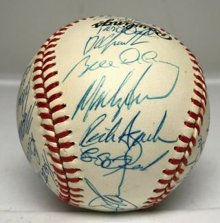 1989 NY Mets Team 30x Signed Baseball Gary Carter Gooden Strawberry,  JSA LOA 5