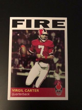 Wfl Football Cards Virgil Carter - World Football League Chicago Fire Bears