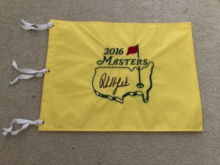 Phil Mickelson 2016 Masters Signed Autographed Masters Pin Flag