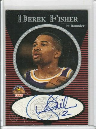 Derek Fisher 1997 Score Board Rookie Signature Autograph Auto Rc La Lakers