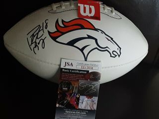 Peyton Manning Signed Football Denver Broncos Bowl 50 Colts Jsa Certified