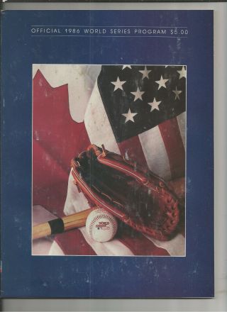 1986 World Series Official Program Mets & Red Sox 100,  Pages Nm Intact
