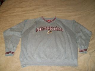Washington Redskins Sweatshirt / Size Med.  / Gray & Burgundy / Embroidered Logo