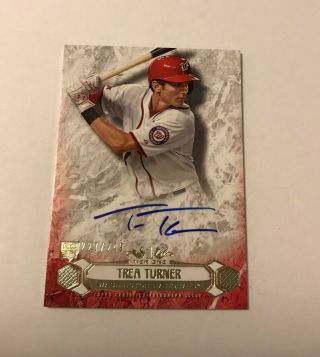 2016 Topps Tier 1 Trea Turner Auto Rc 227/249 Nationals