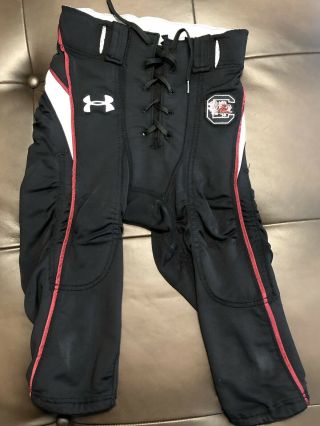Black White & Garnet Game Worn Pants South Carolina Gamecocksunder Armour