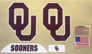 Ou 2017 F/s - Football Helmet Decal Set With