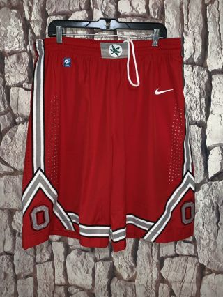 Nike Ohio State Buckeye Authentic Elite Game Basketball Shorts Ncaa Size Xl 2013