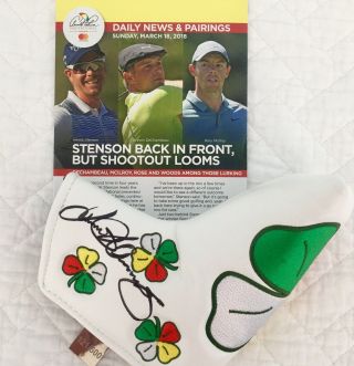 Rory Mciiroy Signed Putter Cover From 2018 Arnold Palmer Invitational