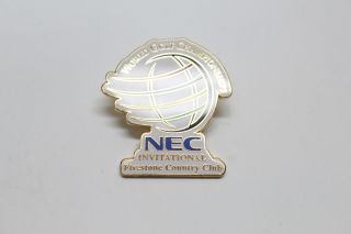 World Golf Championships Nec Invitational Firestone C.  C.  Pga Golf Hat/lapel Pin