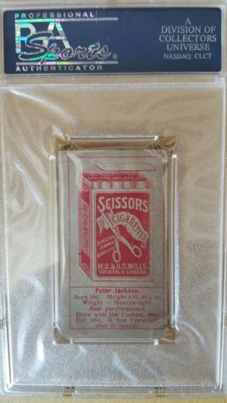 1911 W.  D.  & H.  O.  Wills Peter Jackson Scissors Back - PSA 4 2