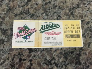 1989 Athletics Giants Playoff World Series Ticket Stubs 2