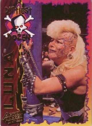 Luna Vachon Ultra Rare 1995 Action Packed 24 Kt Gold Card 6g Wwe Wwf