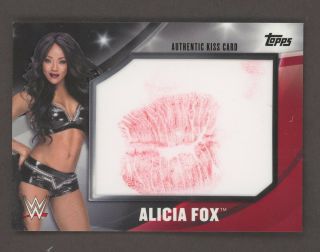 2016 Topps Wwe Wrestling Alicia Fox Kiss Card 2/99