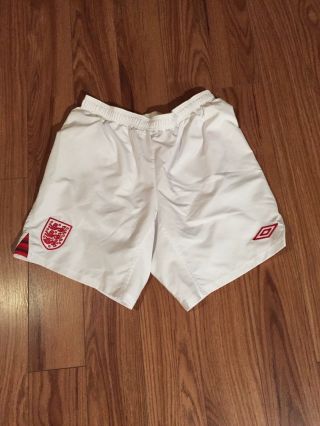 Pre - Owned England National Team Football Soccer Home Shorts Umbro Size Large