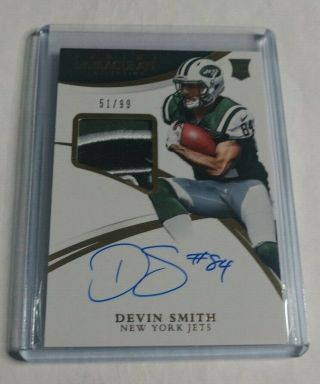 R5297 - Devin Smith - 2015 Immaculate - Logo Rookie Autograph Patch - 51/99 -