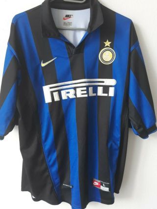 Inter Milan 1998/1999 Home Football Shirt Jersey Nike Italy