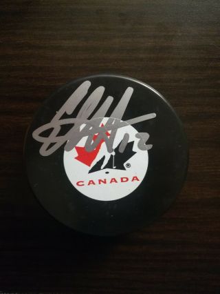 Eric Staal Minnesota Wild Team Canada Autographed Puck