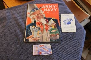 1957 Army V.  Navy College Football Program,  Ticket Stub & Booklet