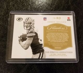 2017 Panini Flawless star swatch signature Jordy Nelson 10/15 Green Bay Packers 2