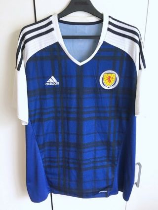 Scotland National Team 2015 - 2016 Home Football Shirt Soccer Jersey Adidas Sz Xxl