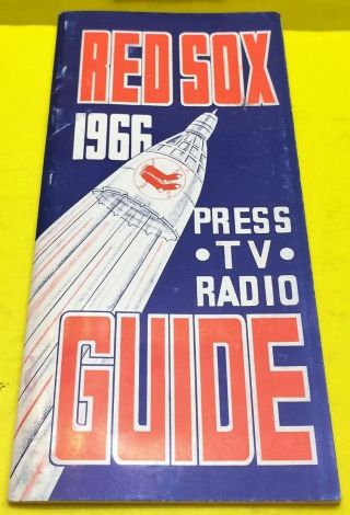1966 Boston Red Sox Media Guide Press Record Program Yearbook Carl Yastrzemski