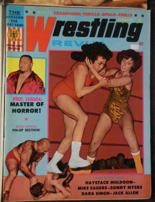 4 Vintage Girl Wrestling Magazines 1965 and 1967 4