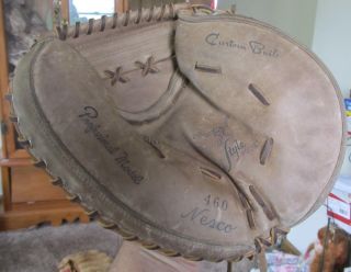 Vintage All Star Nesco 460 Leather Catcher Catchers Baseball Glove Mitt