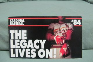 1984 St Louis Cardinals Baseball Schedule