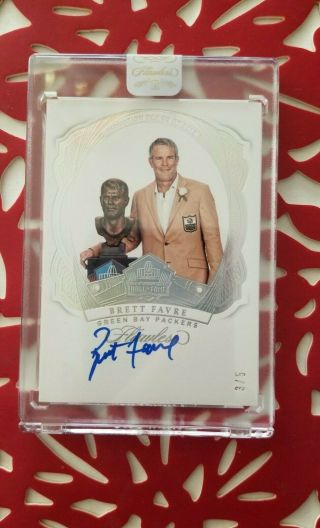 2018 Flawless Brett Favre Hall Of Fame On Card Auto 3/5
