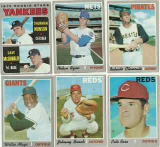 1970 Topps Baseball Complete Set 1 - 720 Munson Rookie,  Ryan,  Clemente,  Mays,  Aaron