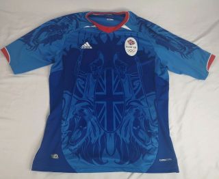 Adidas Team Gb Great Britain Football Shirt Adult L Large London 2012 Olympics