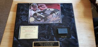 Dale Earnhardt,  Sr.  Plaque With Piece Of Racing Tire Winston Cup Series