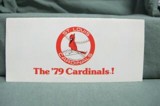 1979 St Louis Cardinals Baseball Schedule