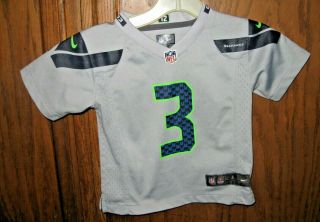 Russell Wilson Seattle Seahawks Football Jersey Size 3t 12 Euc Nike Nfl Kids