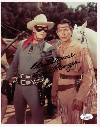 Clayton Moore (the Lone Ranger) 0 8x10 Signed W/jsa Certification 6116