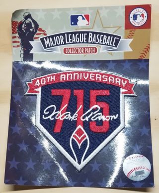 Hank Aaron 715 40th Anniversary Major League Baseball Patch