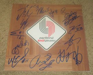 Portland Trailblazers 2018 - 2019 Team Signed Floorboard Autographed By 15 (proof)