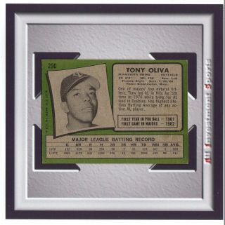 1971 Topps TONY OLIVA 290 EX awesome baseball card for your set M47C 2