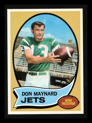 1970 Topps " Don Maynard " York Jets 254 Nm - Mt Centered (combined Ship)