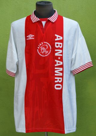 Umbro Ajax Amsterdam 1994/95 Xl Home Soccer Jersey Football Shirt Afc Voetbal