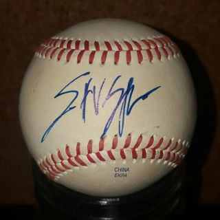 Scott Van Slyke Signed Game Baseball La Dodgers Star Authentic Autograph