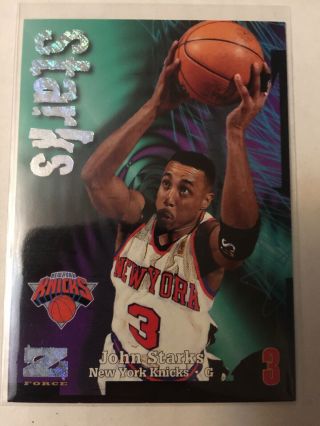 1997 - 98 Skybox Z - Force Rave Parallel John Starks /399 York Knicks
