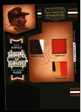 2005 Hall Of Fame Prime Patches Dave Winfield Triple Patch Gu Padres D 4/5