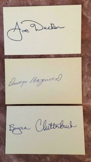 Drungo Hazewood Baltimore Orioles Autographed Signed 3x5 Card Dec