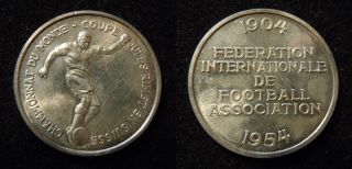 Silver Old Medal - Coupe Jules Rimet En Suisse - Fifa World Cup 1954 Switzerland