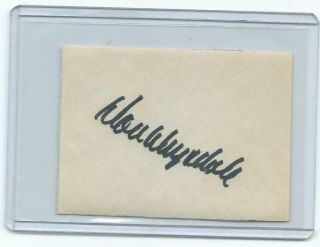 Don Drysdale Authentic Hand Signed Autograph On 3x5 Card - Dodgers