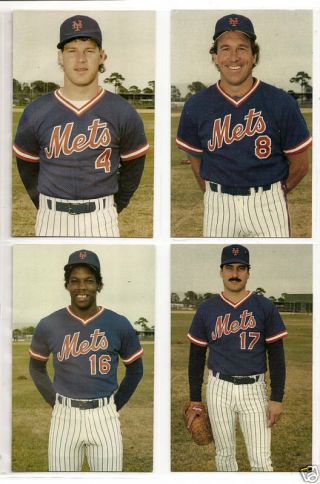 1986 York Mets 40 - Card Postard Set,  Gary Carter Darryl Strawberry,